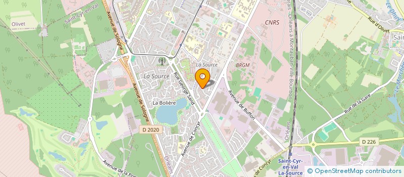 localisation de l'entreprise SCI A2B PARADIS à ORLEANS