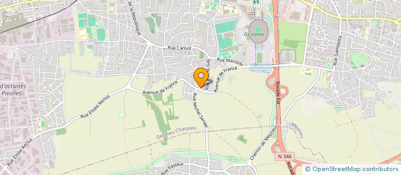 localisation de l'entreprise SCI A2D  DECINES-CHARPIEU