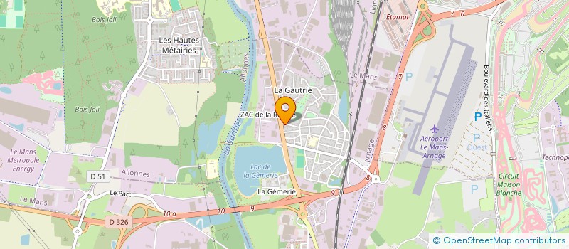 localisation de l'entreprise SCI A2G à ARNAGE