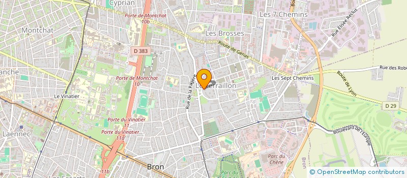 localisation de l'entreprise SCI A2I  BRON