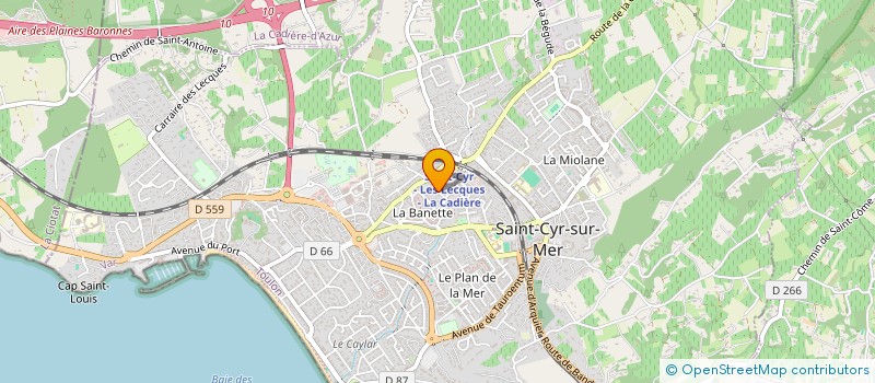 localisation de l'entreprise SCI A2J à SAINT-CYR-SUR-MER