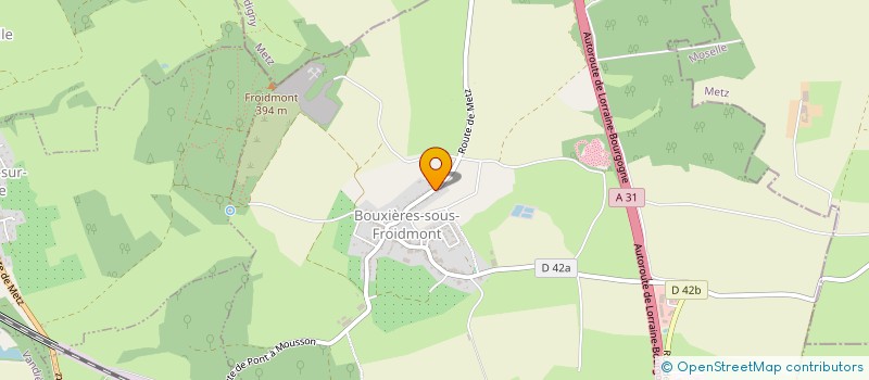 localisation de l'entreprise SCI A2J  BOUXIERES-SOUS-FROIDMONT