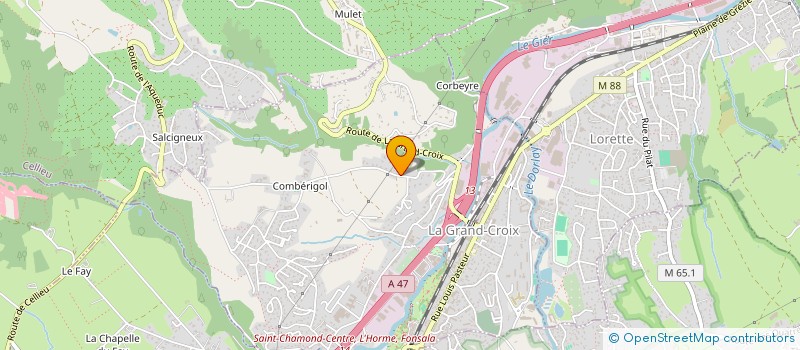 localisation de l'entreprise SCI A2PEI  LA GRAND-CROIX