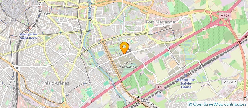 localisation de l'entreprise SCI A2S à MONTPELLIER