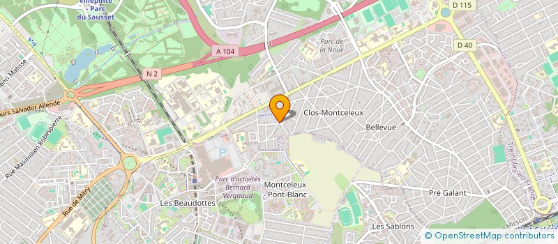 localisation de l'entreprise SCI A2T à VILLEPINTE