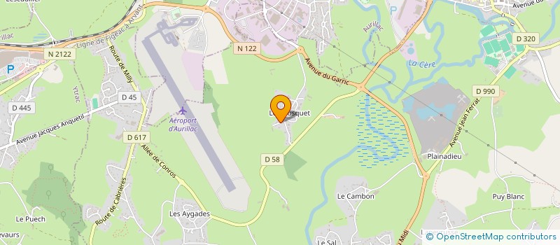 localisation de l'entreprise SCI A4L à ARPAJON-SUR-CERE