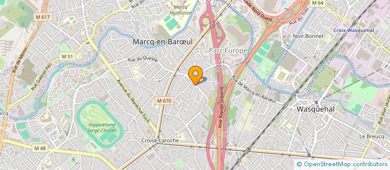 localisation de l'entreprise SCI AACE à MARCQ-EN-BARŒUL