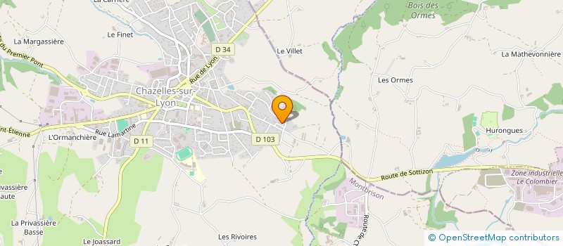 localisation de l'entreprise SCI AAL  CHAZELLES-SUR-LYON