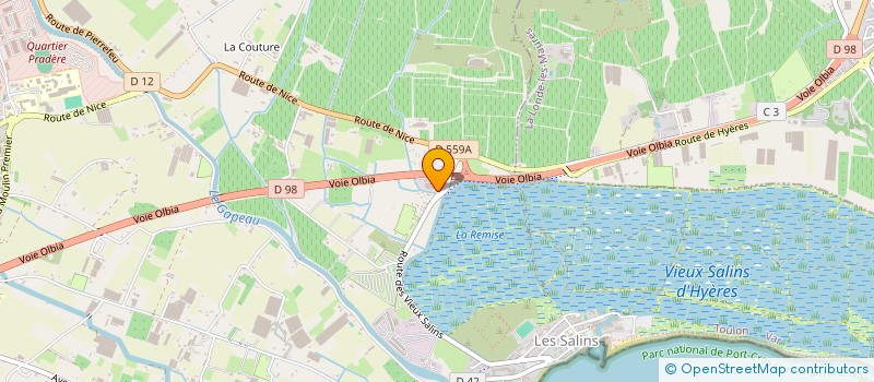 localisation de l'entreprise SCI AAM SUD IMMOBILIER à HYERES