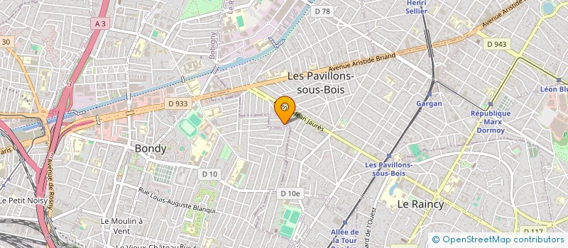 localisation de l'entreprise SCI AARON à LES PAVILLONS-SOUS-BOIS