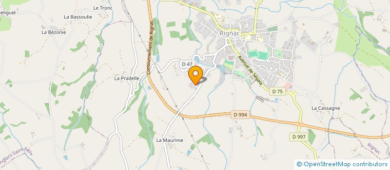 localisation de l'entreprise SCI AARON  RIGNAC