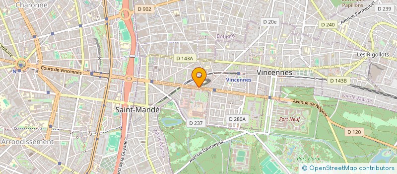 localisation de l'entreprise SCI AARON à VINCENNES