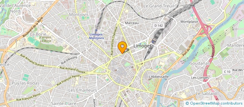 localisation de l'entreprise SCI AB IMMO 87 à LIMOGES