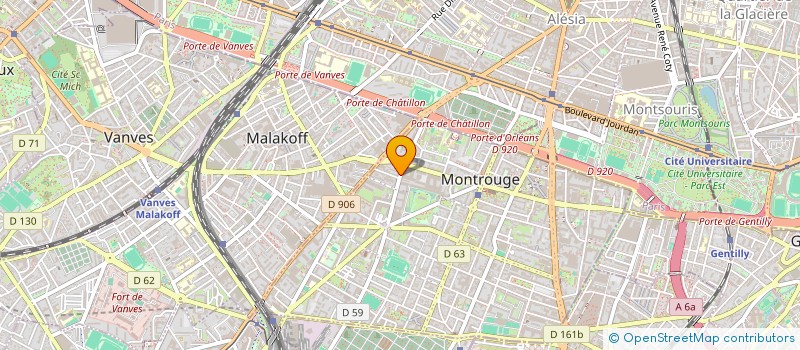 localisation de l'entreprise SCI AB INVEST  MONTROUGE