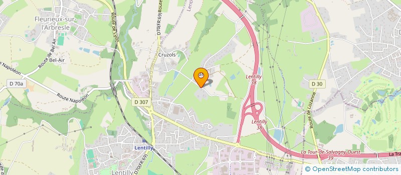 localisation de l'entreprise SCI ABA  LENTILLY