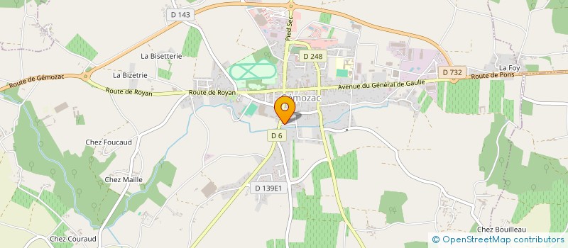 localisation de l'entreprise SCI ABAC  GEMOZAC