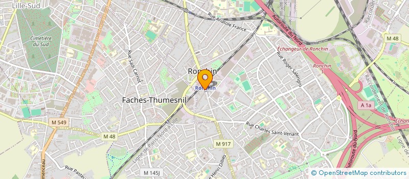 localisation de l'entreprise SCI ABAC  RONCHIN