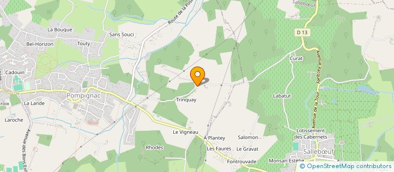 localisation de l'entreprise SCI ABBAS  POMPIGNAC