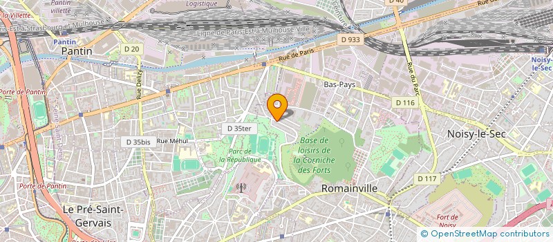 localisation de l'entreprise SCI ABBOU 121 à ROMAINVILLE