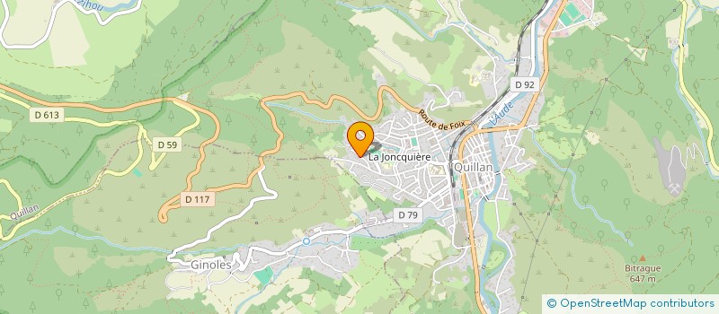 localisation de l'entreprise SCI ABC à QUILLAN