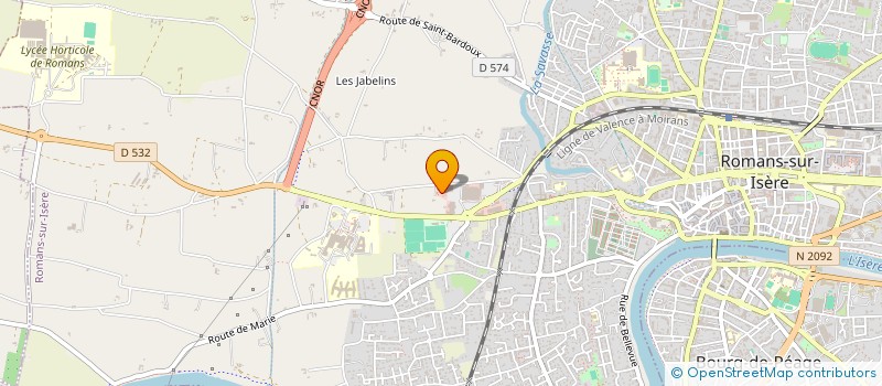 localisation de l'entreprise SCI ABEF  ROMANS-SUR-ISERE