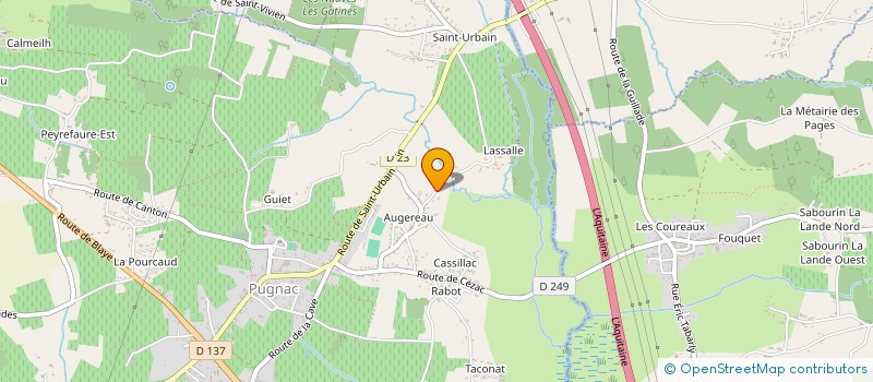 localisation de l'entreprise SCI ABEILLE  PUGNAC