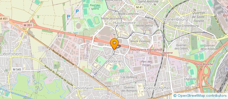 localisation de l'entreprise SCI ABH à STRASBOURG