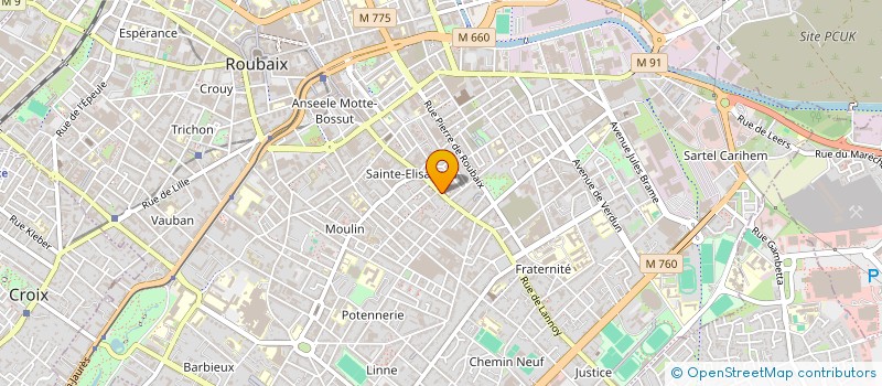 localisation de l'entreprise SCI ABH  ROUBAIX