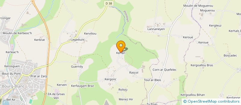 localisation de l'entreprise SCI ABIVEN  BOURG-BLANC