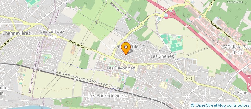 localisation de l'entreprise SCI ABK JPPB  HERBLAY-SUR-SEINE