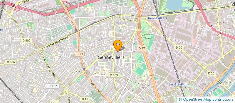 localisation de l'entreprise SCI ABL à GENNEVILLIERS