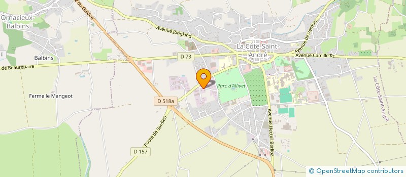 localisation de l'entreprise SCI ABL DEVELOPPEMENT  LA COTE-SAINT-ANDRE