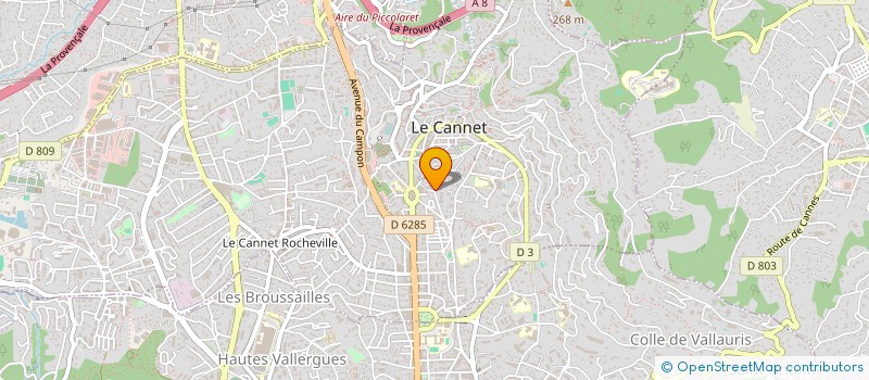 localisation de l'entreprise SCI ABM à LE CANNET