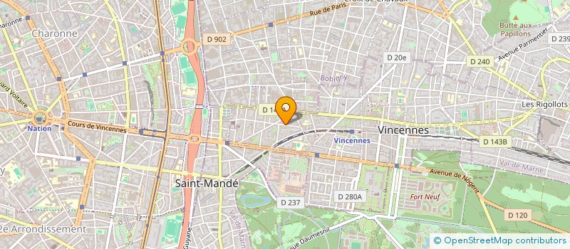 localisation de l'entreprise SCI ABM à VINCENNES