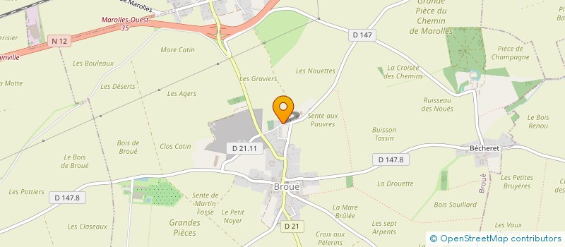 localisation de l'entreprise SCI ABONDANT à BROUE