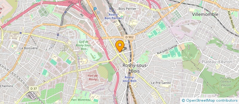 localisation de l'entreprise SCI ABREU à ROSNY-SOUS-BOIS