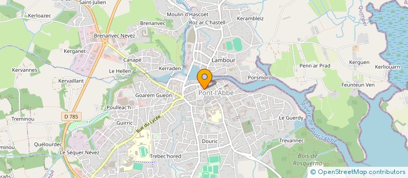 localisation de l'entreprise SCI ABSCISSE  PONT-L'ABBE