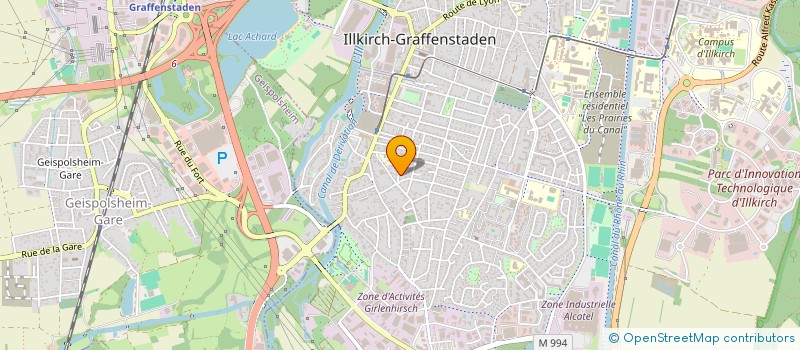localisation de l'entreprise SCI AC  ILLKIRCH-GRAFFENSTADEN