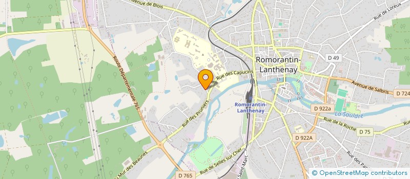 localisation de l'entreprise SCI AC.MA.D  ROMORANTIN-LANTHENAY