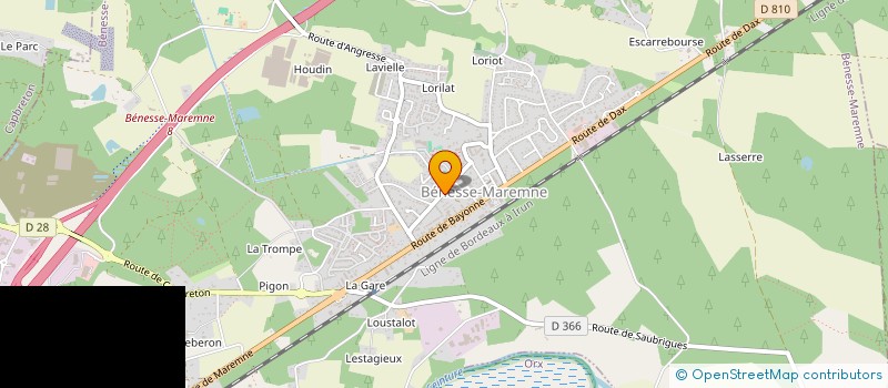 localisation de l'entreprise SCI AC2D  BENESSE-MAREMNE