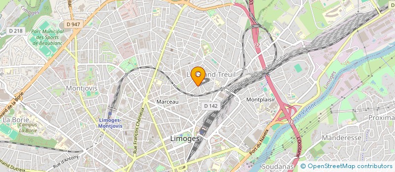 localisation de l'entreprise SCI ACAC à LIMOGES