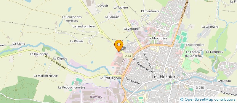 localisation de l'entreprise SCI ACAHE à LES HERBIERS