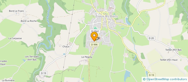 localisation de l'entreprise SCI ACAJ  EVAUX-LES-BAINS