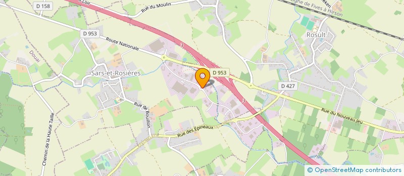 localisation de l'entreprise SCI ACC  SARS-ET-ROSIERES