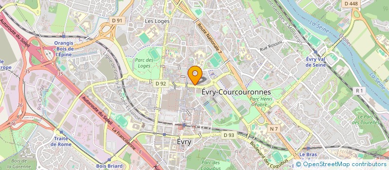 localisation de l'entreprise SCI ACC AZUR à EVRY-COURCOURONNES