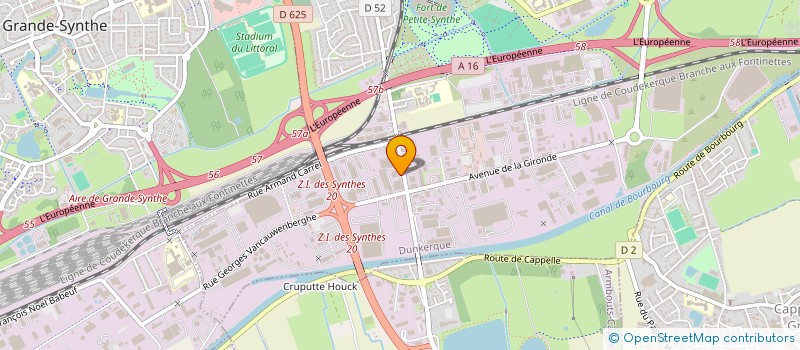 localisation de l'entreprise SCI ACHILLE à DUNKERQUE