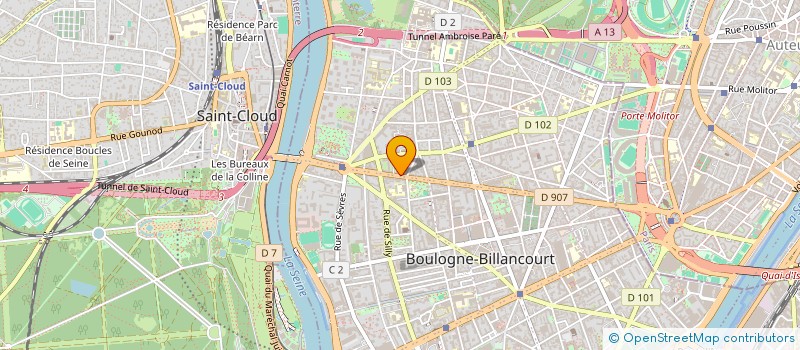 localisation de l'entreprise SCI ACHOUR FRANCIS & SANDRINE à BOULOGNE-BILLANCOURT