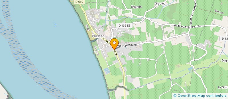 localisation de l'entreprise SCI ACINARIUS  PLASSAC