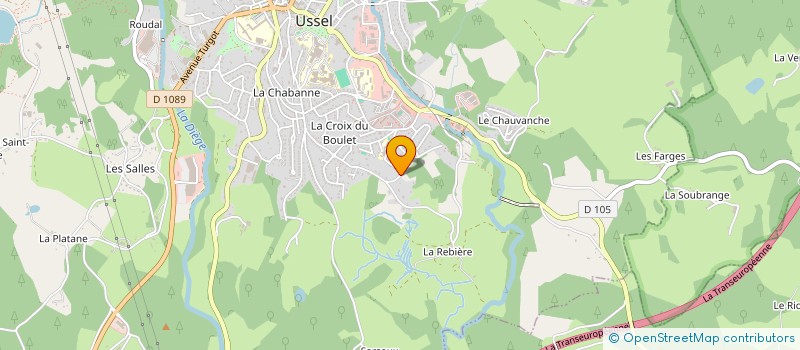 localisation de l'entreprise SCI ACL à USSEL