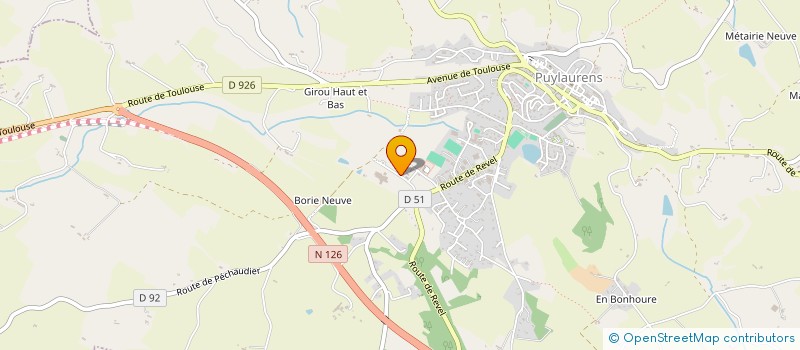 localisation de l'entreprise SCI ACMR à PUYLAURENS